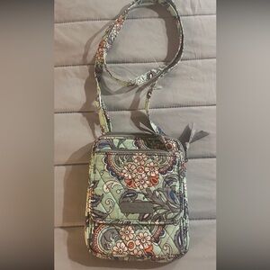 Vera Bradley Paisley Floral Crossbody Bag - Green and Orange